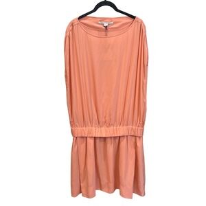 Diane Von Furstenberg Tomori Mini Dress Peach Sorbet Silk Size 6